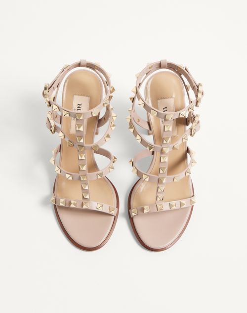 Valentino Garavani - Rockstud Ankle Strap Sandal 90 Mm - Poudre - Woman - Sandals